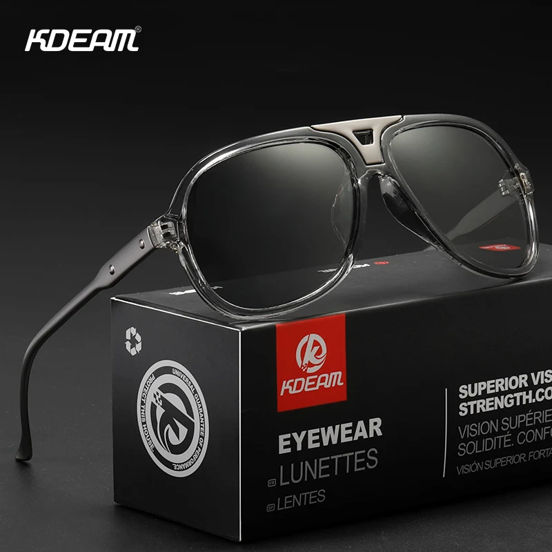 KDEAM Custom Private Label Retro Classic Mens Pilot Sunglasses Polarized Metal Eyeglasses 2019