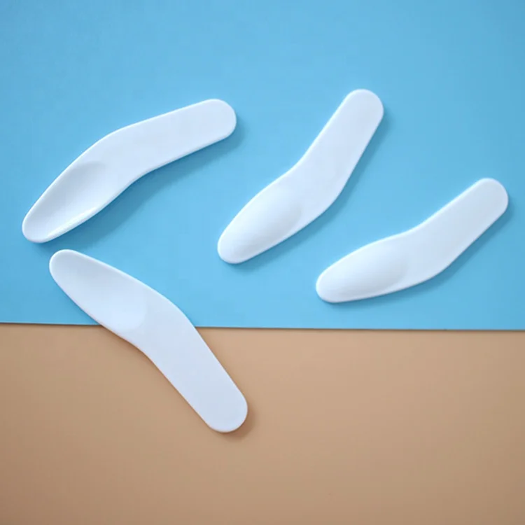 Оптовая продажа, шпатель для красивого макияжа 63 мм, маленькая косметическая маска для макияжа, золотая металлическая Косметическая ложка