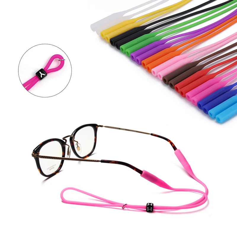 Custom Multi Color Adjustable Elastic Rope Silicone Lanyard Glasses Cord Straps Eyeglass Sunglasses Chain (60554076701)