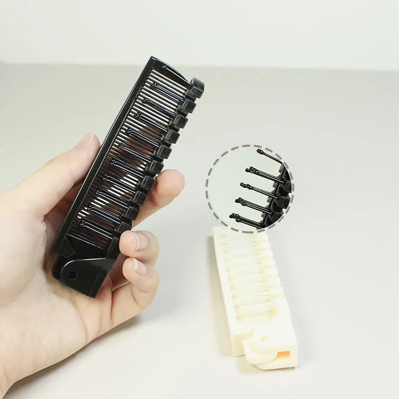 Portable Vintage small  pocket travel hair comb PP brush Cushion Brush