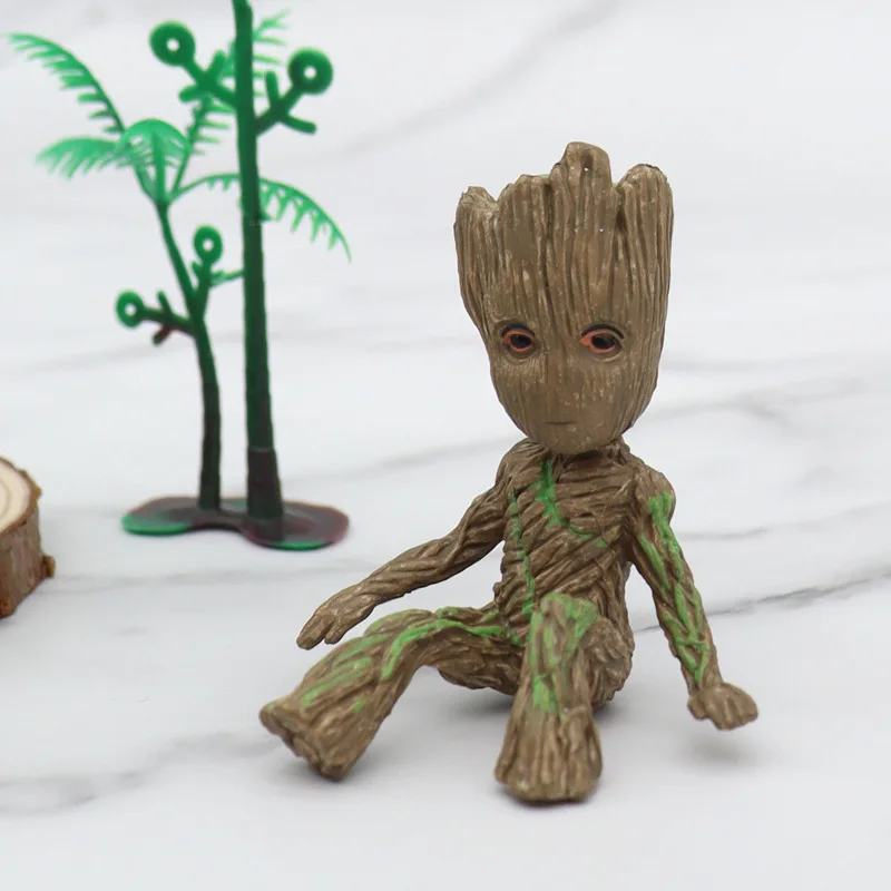 3 цвета Хранители-«стражи Галактики 6 см дерево-man-Groot мультфильм ПВХ модель игрушки Аниме Мини фигурки