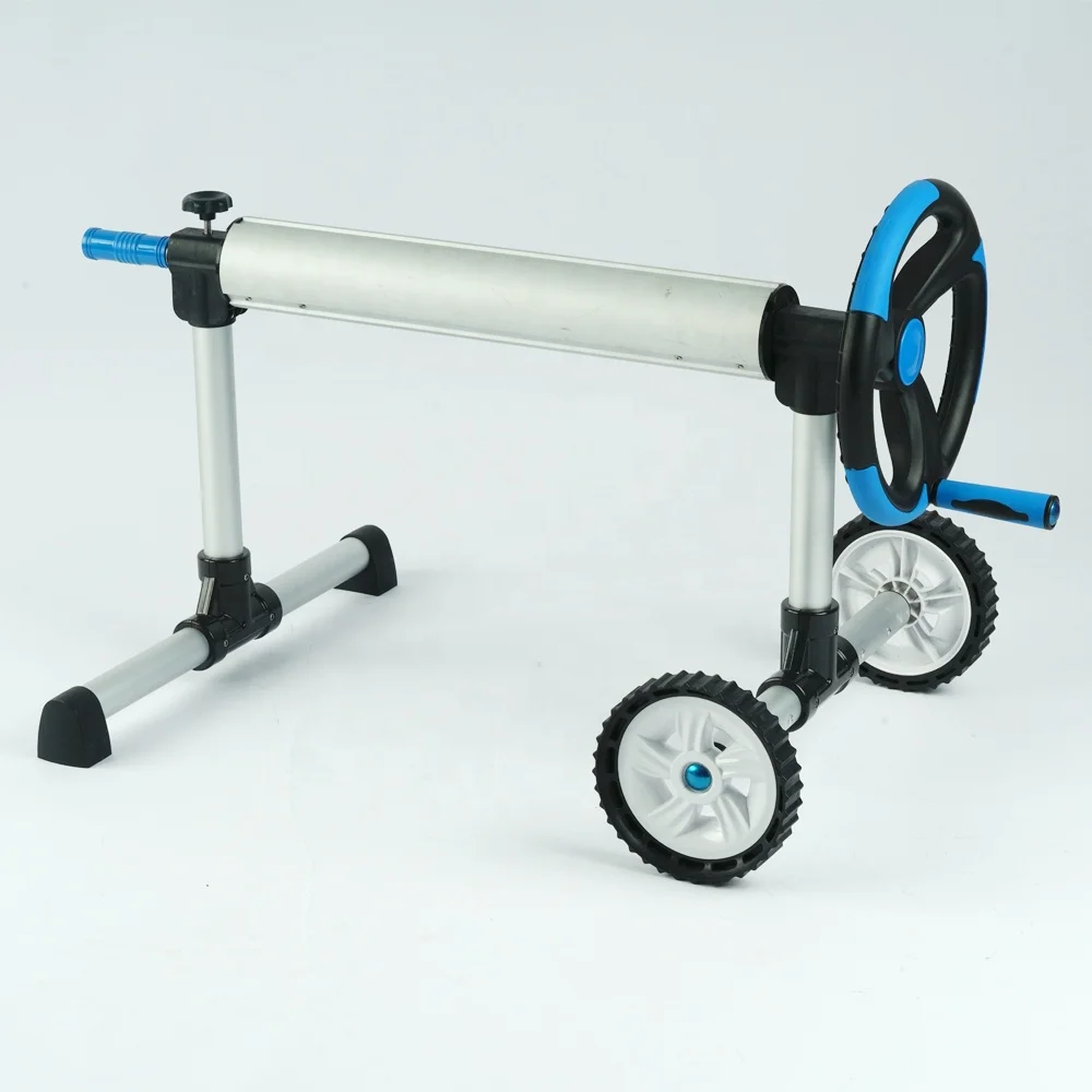 Wholesale Manufacturer Swimming Pool Cover Reel with Stainless Steel Stands for In-ground Swimming Pool
