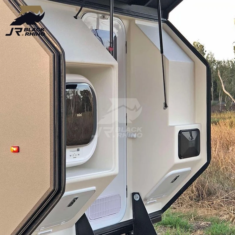 China manufactory bike caravan australia stands16ft semi off road caravans overland trailer