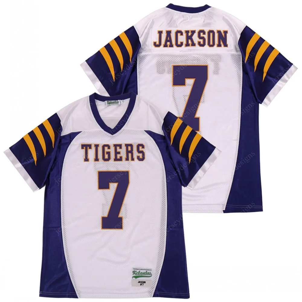Wholesale White Lamar Jackson #7 High School Football Jersey Stitched Name Number S-3XL