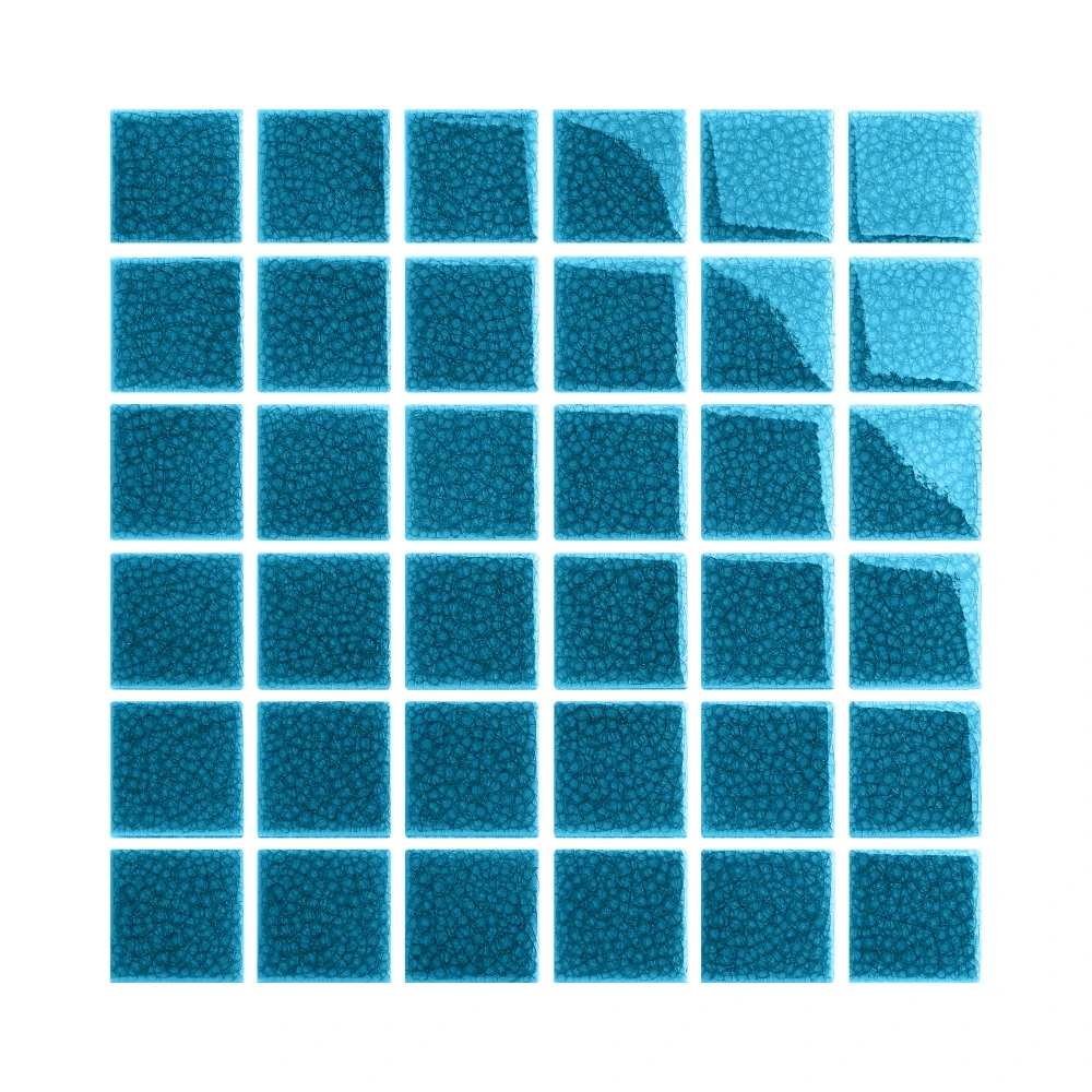 Hot sale 48*48mm pool tiles mosaic swimming  mosaic bathroom tile black gold mosaic crystal white marble