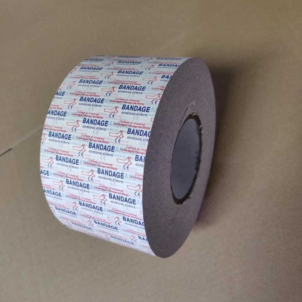 customized medical grade cold seal paper  packaging paper for adhesive bandage/wound plaster  plain or customized