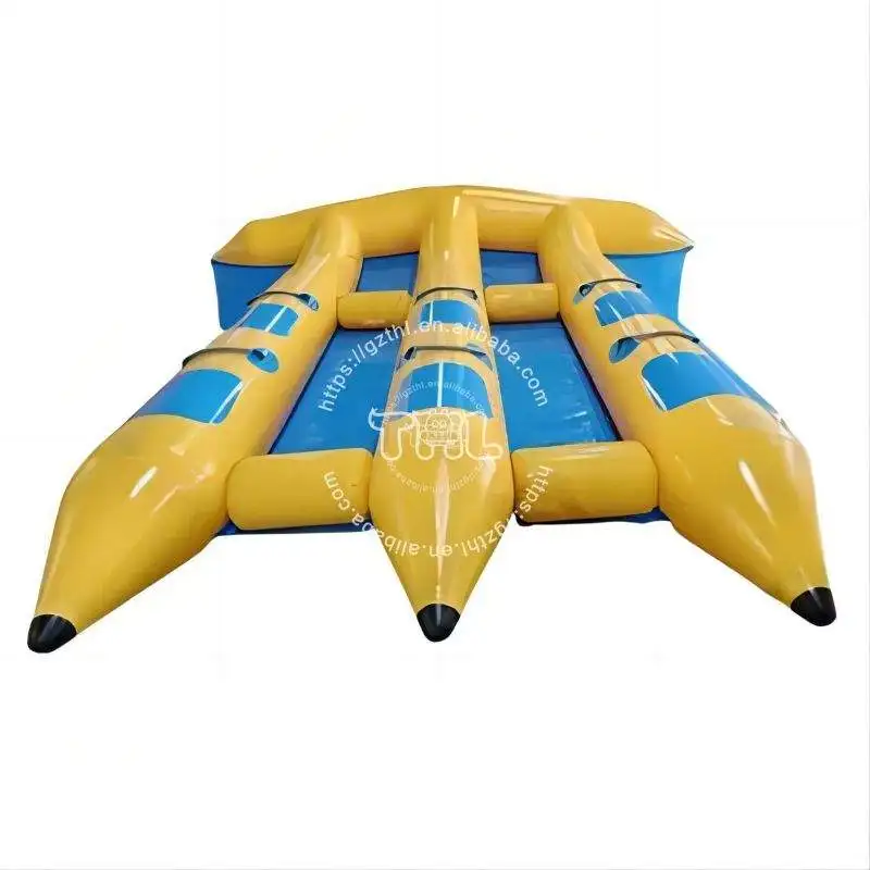 Good quality inflatable fly fish boat water games inflatable water towable flyfish  for adults