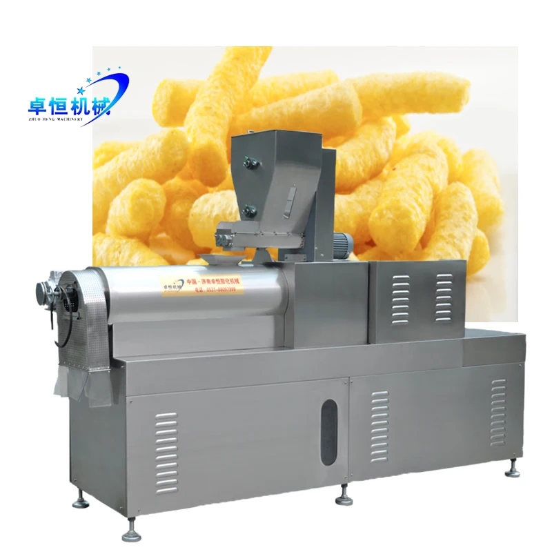 Zhuoheng Automatic snack food machinery extruder mini puffed corn rice snacks food extruder machine puff making machine