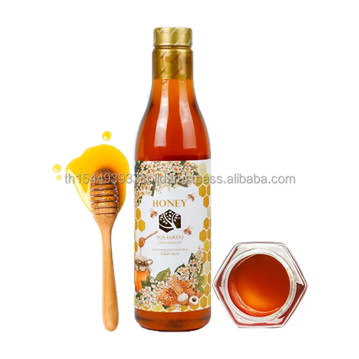 Healthy Food Sun Forest Honey Bottle 1000 grams Natural Honey Pure Plastic Honey Bottle Gift Box