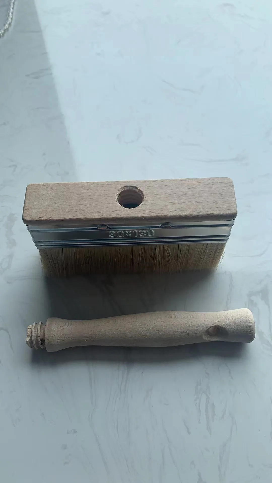30*130 Deck Stain Brush Wood Handle Large Deck Brush Applicator for Wall Fence Floor Painting