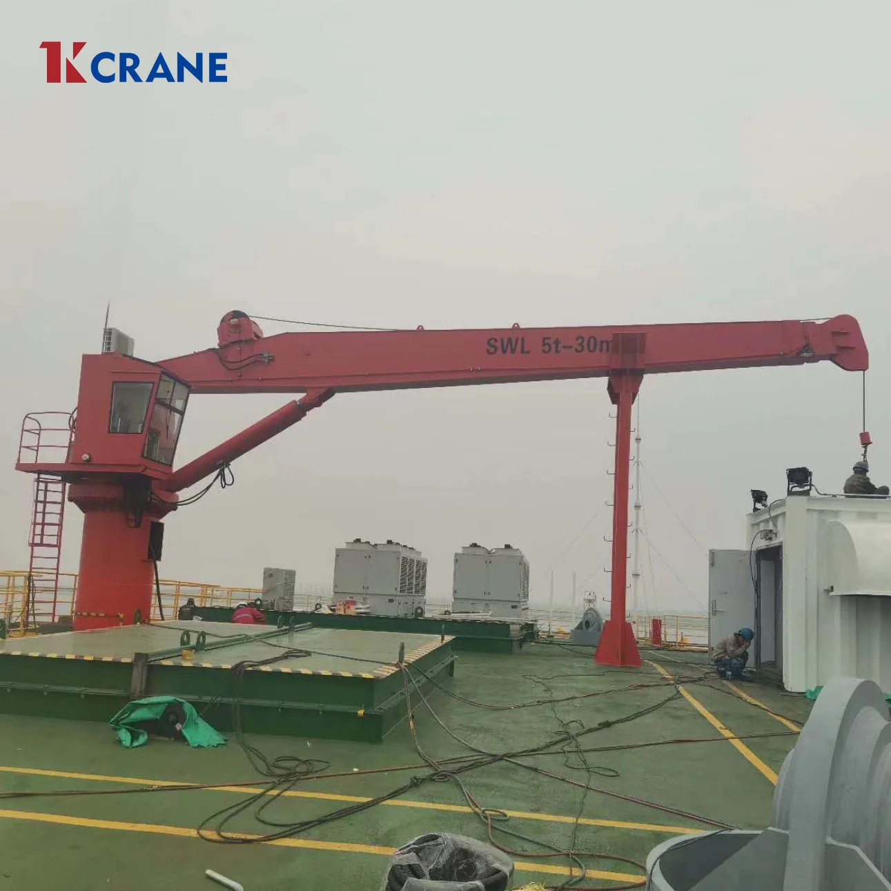 3ton/5ton/10ton/20ton/30ton luffing marine ship crane for loading and unloading