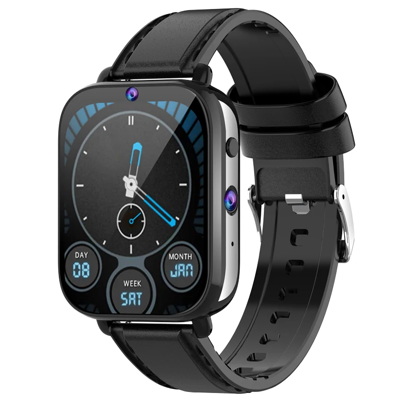 Rogbid King Android 9.1 4GB 128GB Dual Chip Dual Mode Quad Core Smartwatch Men 1.75 IPS Display GPS WIFI Ceramic