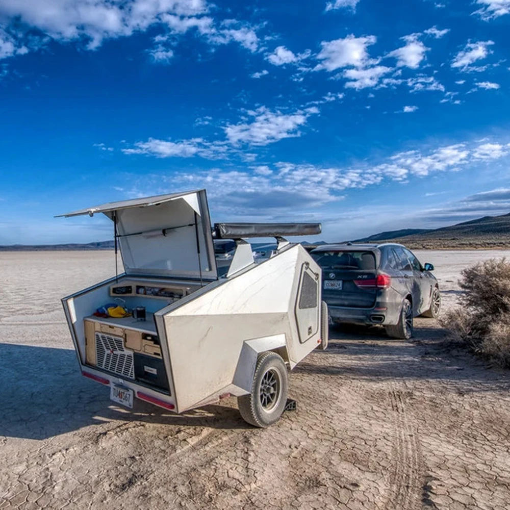 Wholesale Small RV Off-Road Teardrop Camper Trailer Rv Mobile Function for Cyber Truck SUV China Manufactory