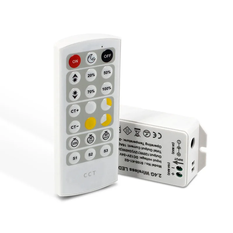 Hot sale Wireless RF 2.4G Dual Color CCT 3 Zone LED Controller for CCT LED Strip Light