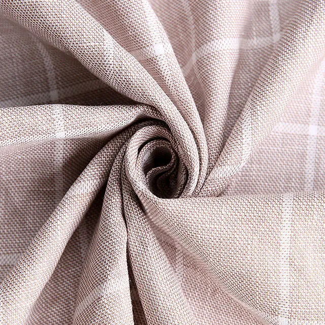 В наличии, пряжа, окрашенная, для костюма, одежды, ткань, хлопок, лен, клетчатая ткань