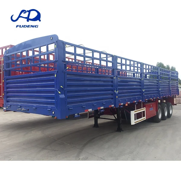 Factory Price Tri-axle 30ton 50t dry cargo carrier Fence Side Wall Van Cargo Truck trailers Semitrailer