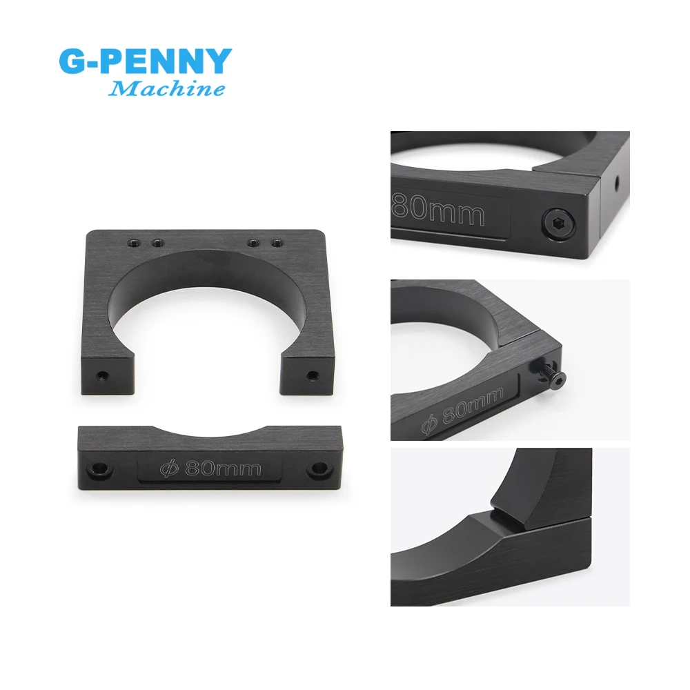 G-Penny Open builds Open construction 65mm/80mm Fixture Aluminum Clamping Bracket For CNC Spindle Motor