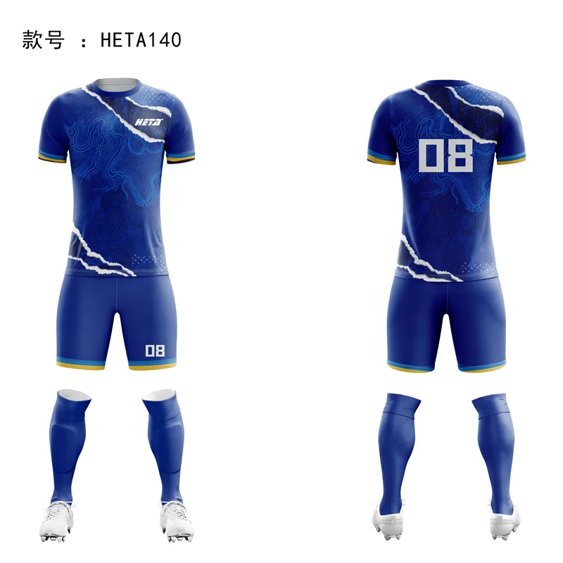 Custom Quick Drying Polyester Soccer Wear Jersey Football Uniform Football Kits Full Set Soccer Kit