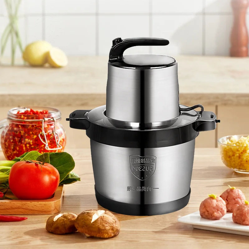  Новое поступление 6L Нержавеющая сталь масло ямса для фунта коммерческий Мясорубка электрическая мясорубка fufu