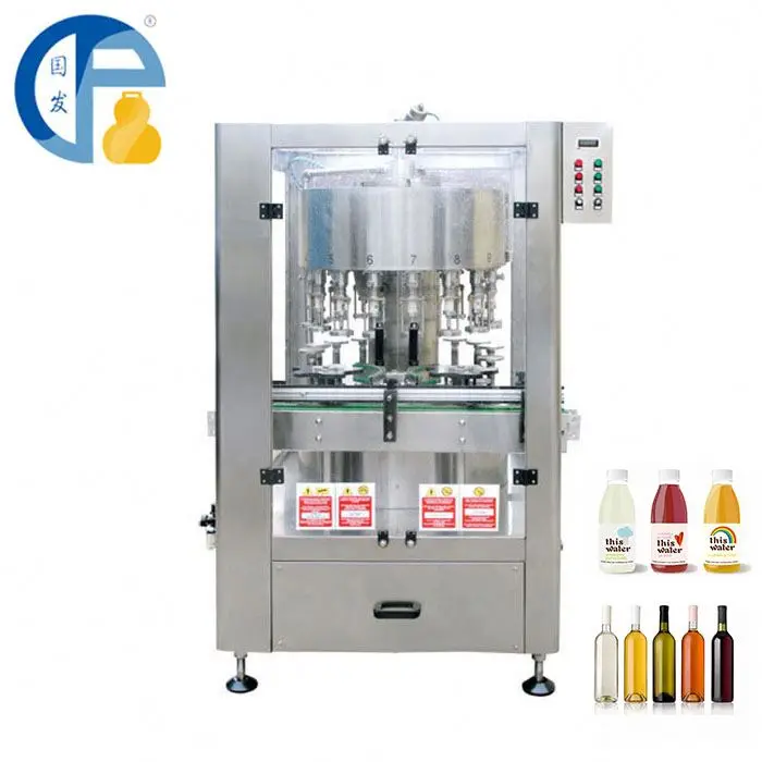 High Efficiency Automatic vacuum rotary 12 18 24 36 Heads liquid filling machine vodka spirit whisky wine filling machine