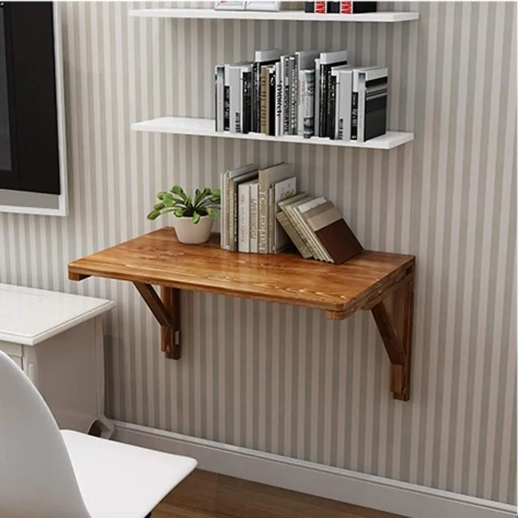 Manufacturer wholesale Murphy Desk Laptop Foldable Float Wall Mounted Dining Table Shelf for Small Space Saver