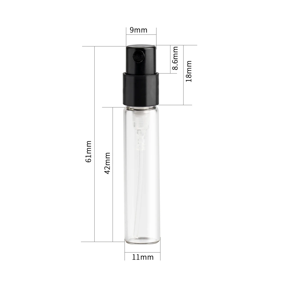 Factory Price 1ml 2ml 3ml 5ml Mini Glass Perfume Vial Sample Tester Bottle Perfume