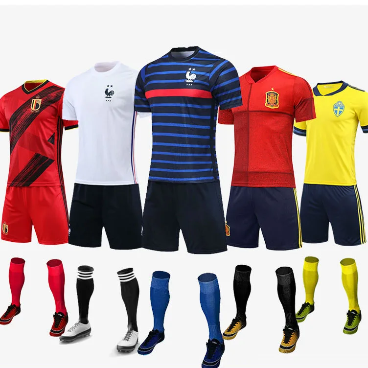 
low price soccer football jersey designs sport shirt for kis and adult 