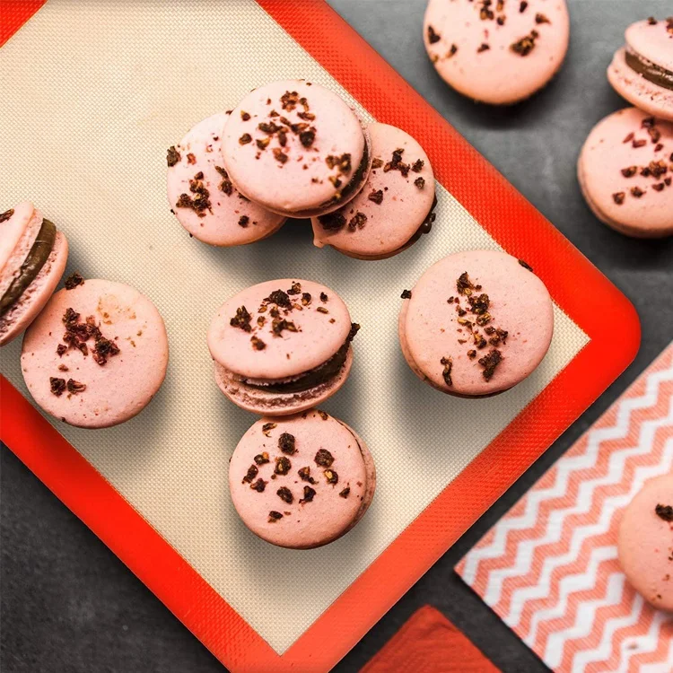 Custom Silicon Mat Kitchen Baking Non-stick Pastry Macaron Baking Mat Cookie Sheet Perforated Silicone Baking Mat