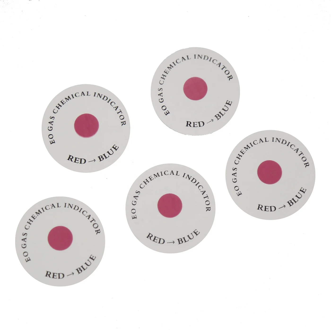 Medical sterile indicator sticker circle chemical EO sterilization indicator label