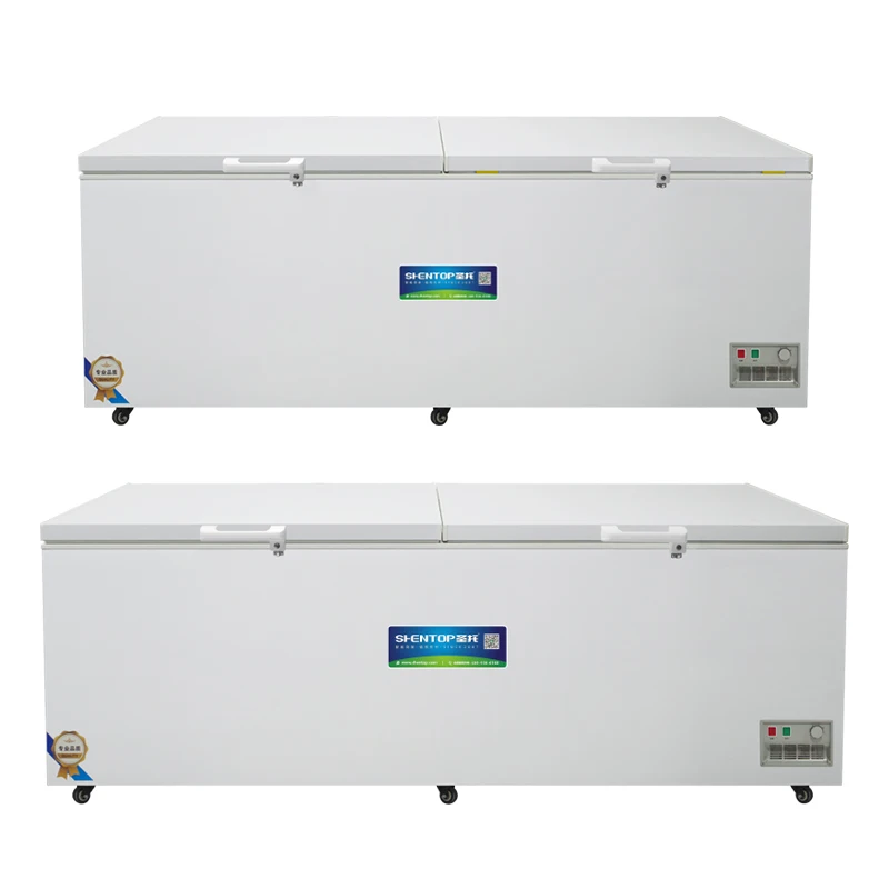 Used commercial glass door island freezer