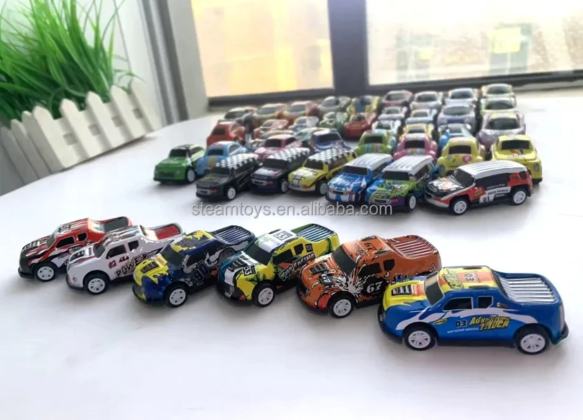 6 Pack Alloy Mini Car Model 1/64 Diecast Vehicles Toys Simulation Pull Back Cross Country SUV Car Truck for Kids Gift Car Toys