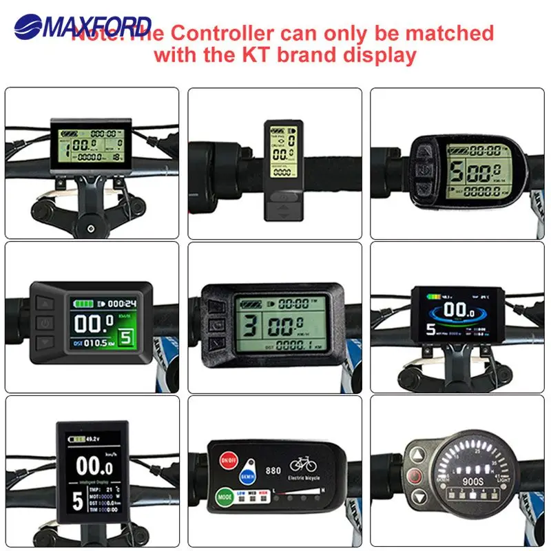 Контроллер для электрического велосипеда MAXFORD 1500 Вт 2000 3000 KT48V-50A часть квадратный волновой контроллер со световым кабелем