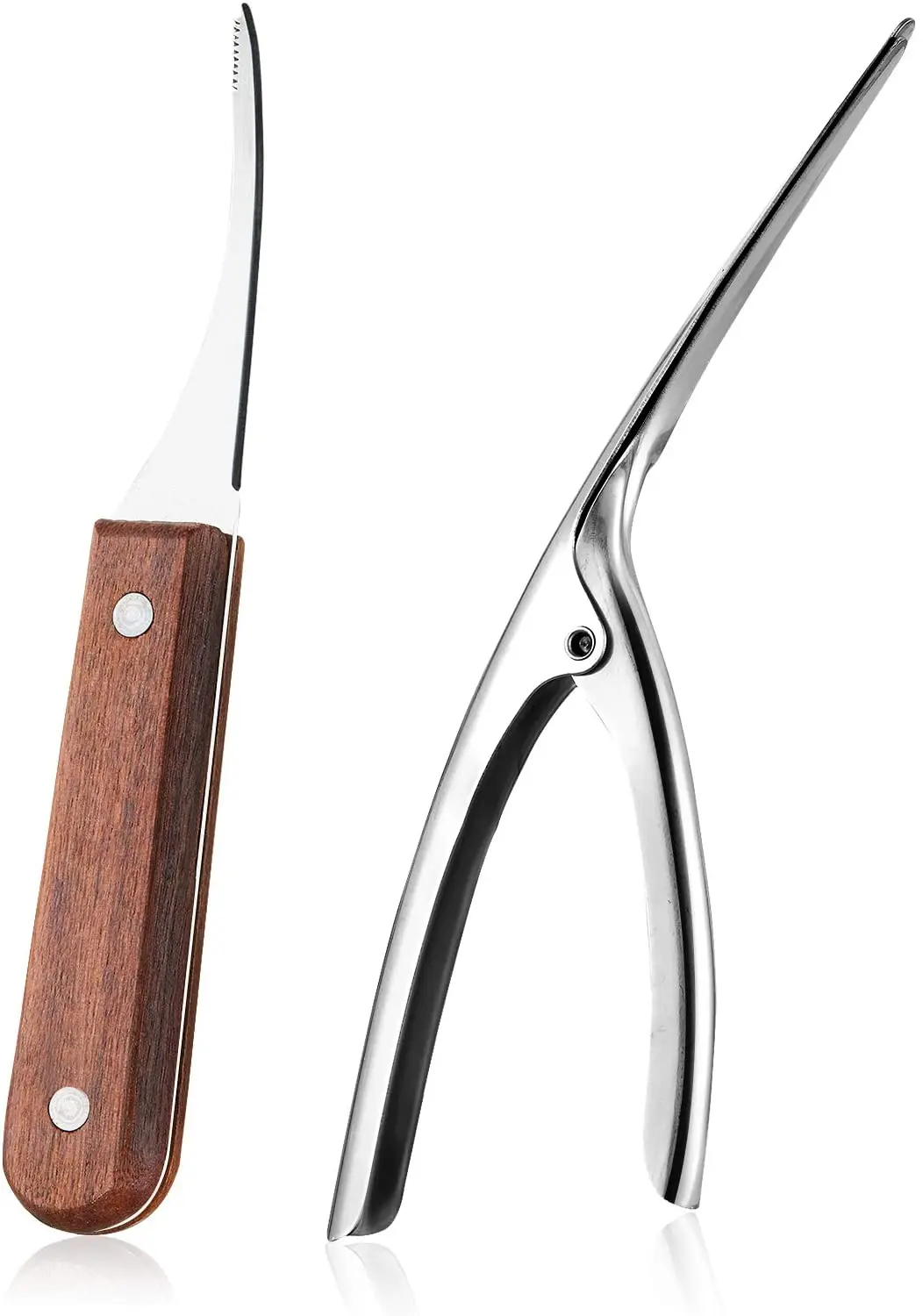 Wholesale Wooden Stainless Steel Shrimp Knife Seafood Tool For Skinning Knives