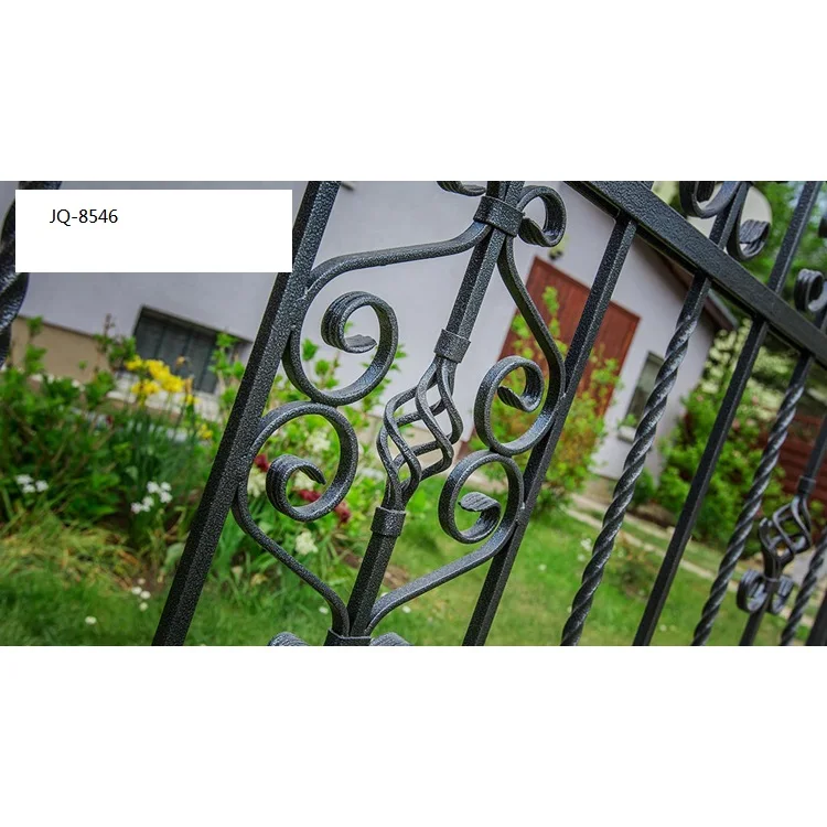 2018 Modern Decorative Ornament Fence Powder Coated Used Wrought Iron Metal Garden Fence Bubble Film/ Steel Pallet /wood Case