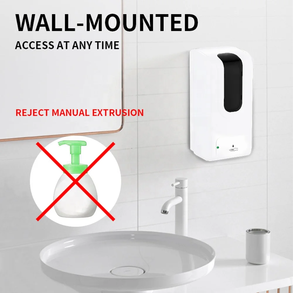 
1000ml touchless hand disinfection machine wall mounted automatic liquid alcohol sanitizer soap dispenser 