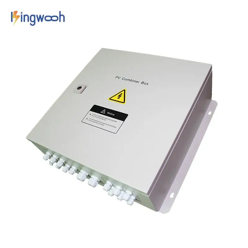 Kingwooh 4 Strings 1 PV Solar Combiner Box 2 Strings DC 500V 1000V Waterproof DC Circuit Breaker Box