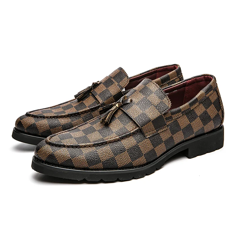 Men Business Casual Pu Leather Loafers For Man Slip On Formal Office Official Shoe Of Male Party Wedding Dress Shoes