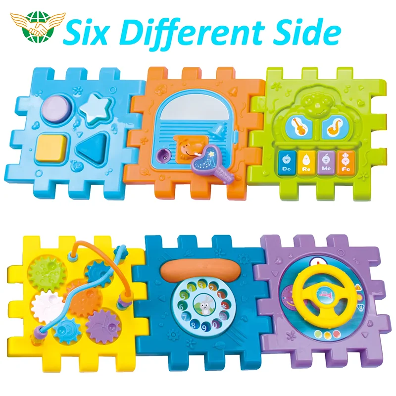 Early Learning toy Multipurpose educatioanal gift for childiren 6-12 months Activity Cube with music