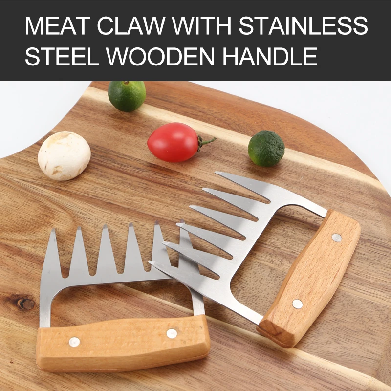 Best Selling Easy Shredding Pulling Handling Lifting Cutting Forks BBQ Meat Claws Pulled Pork Shredder
