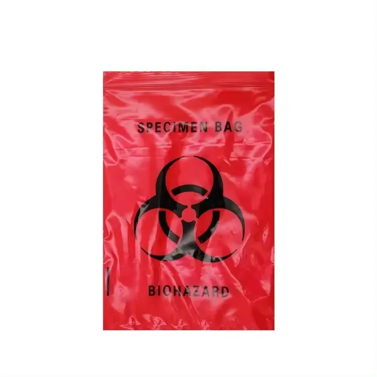 Specimen transport ziplock bag transparent double-layer PE sample bio-sealed pathological nucleic acid sampling test tube bag