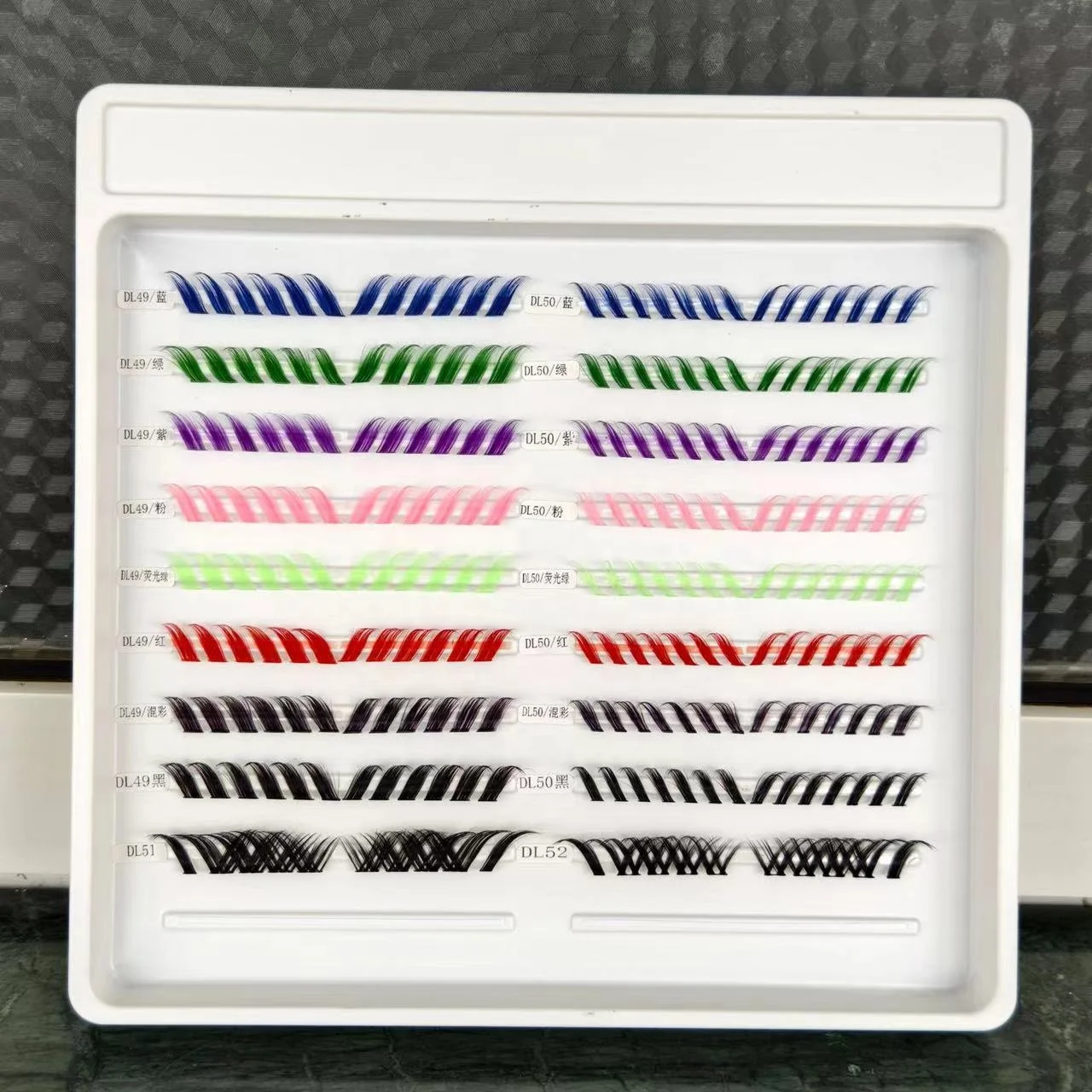 Eyelash Colorful Cluster Segmented Diy Eyelash Soft Colored Lashes C D L Curl Faux Mink Mix Length Diy Color Volume Eyelashes