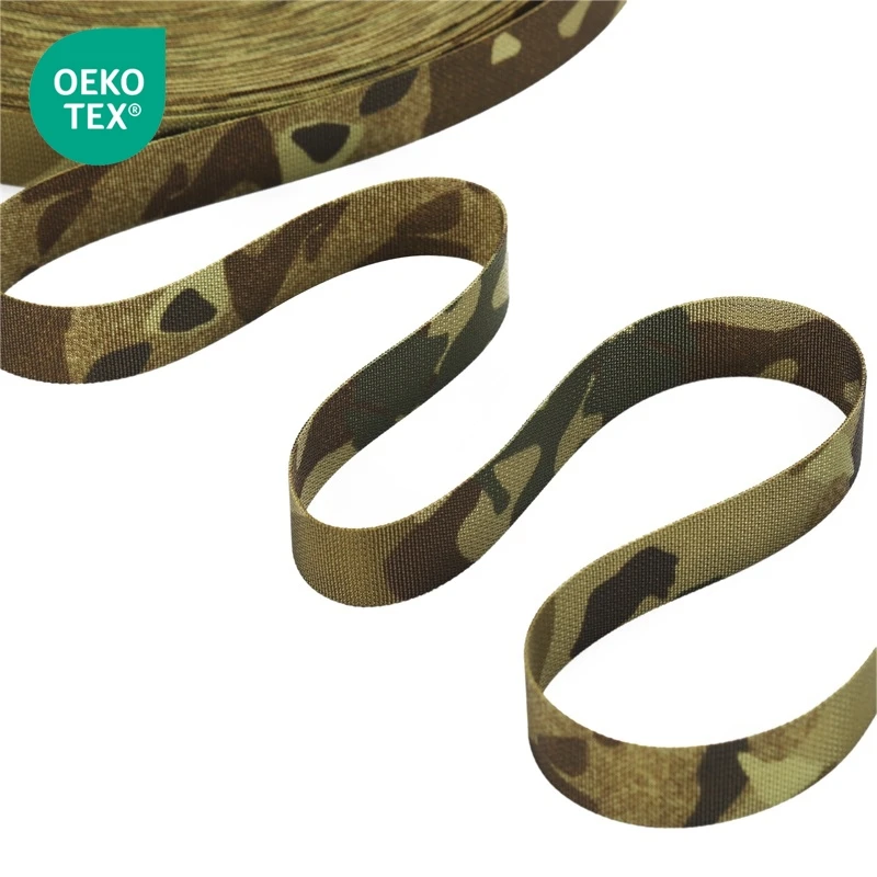 Wholesale Weaver Custom camo polyester camouflage jacquard weave webbing tactical webbing
