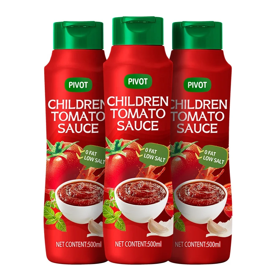 wholesale HDPE 537ml 18oz sauce squeeze bottle plastic empty ketchup salad and mustard packaging bottle