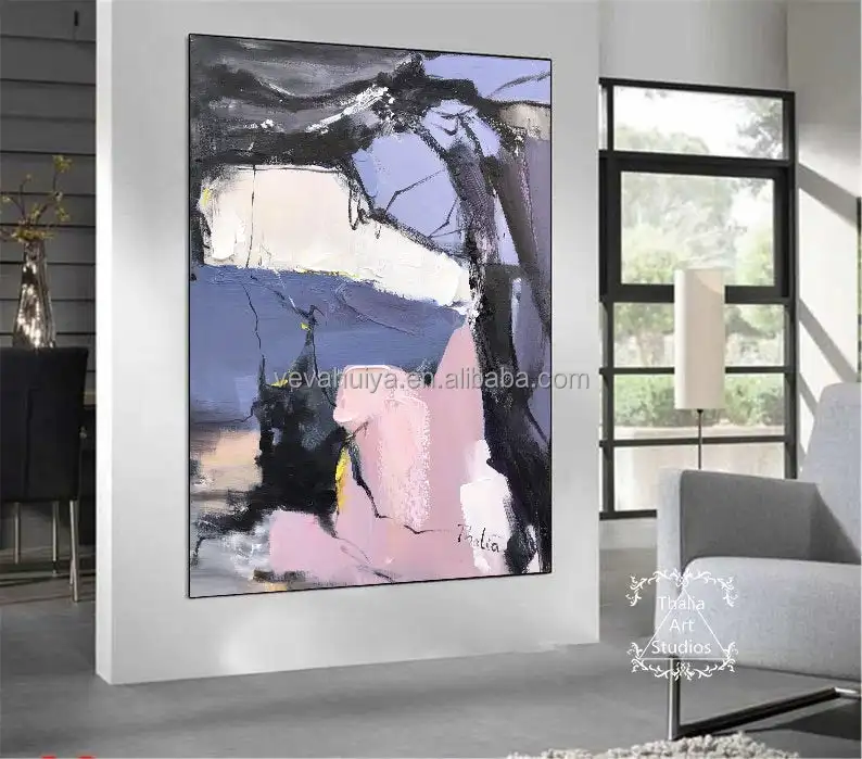 Professional Artist Hand-painted Colorful Abstract Oil Painting on Canvas Rich Colors Canvas Abstract Oil Painting