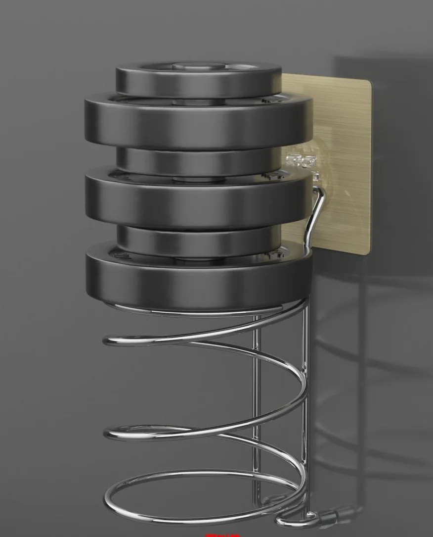 Professional Spiral Hairdryer Holders Wall Mounted Hair Salon Hood Dryer Holder