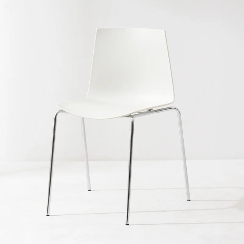 STG Modern Black Backrest Lounge Chair Plastic Library Training Chair Meeting Room Office Chair With Metal Leg