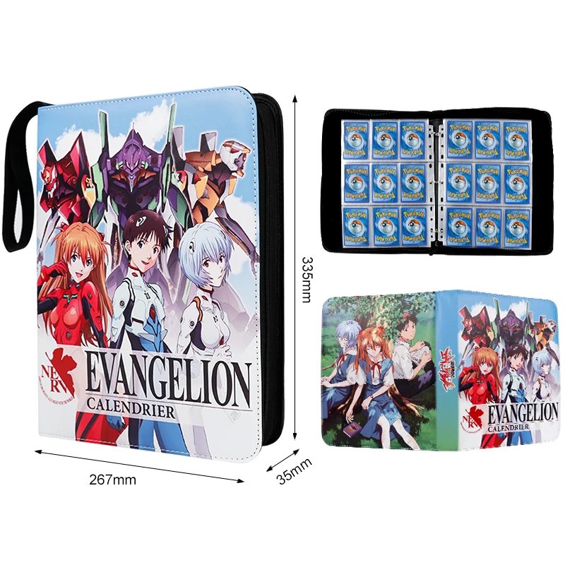 Custom 9-Pocket Full Art Trading Card Binder Fits 900 Cards with 50 Removable Sleeves for Photo Albums