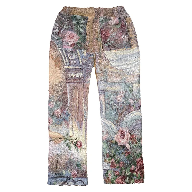 
DiZNEW New Fashion Women Woven Tapestry Pants Plus Size Match Custom Blanket Sweaters Pants  (1600159848387)