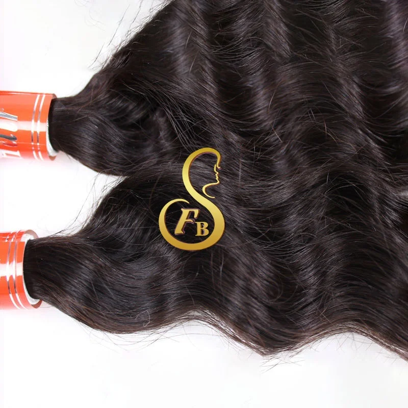 FBS 12A High Quality Silky Indian Virgin Hair Unprocessed Raw Cuticle Aligned 100% Human in Loose Wave Bundle