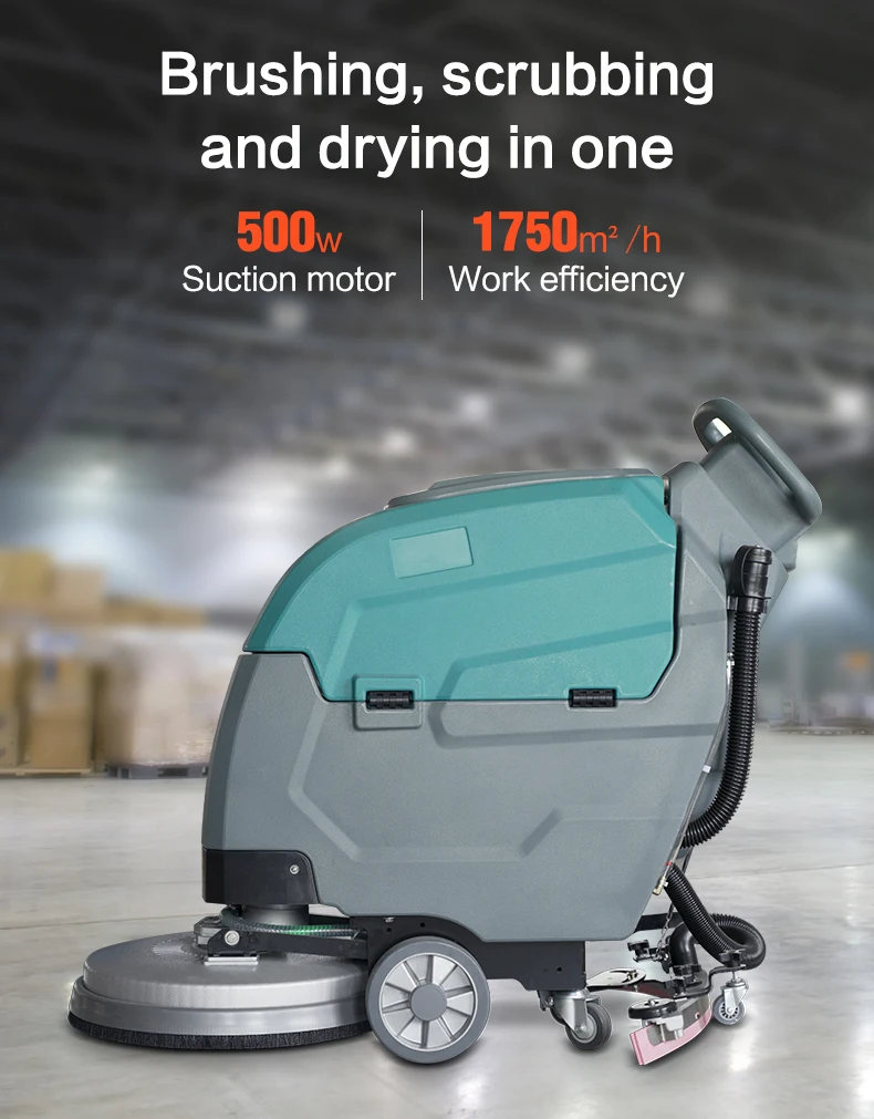 High Efficiency Automatic Commercial Electric Manual Industrial Floor Scrubber